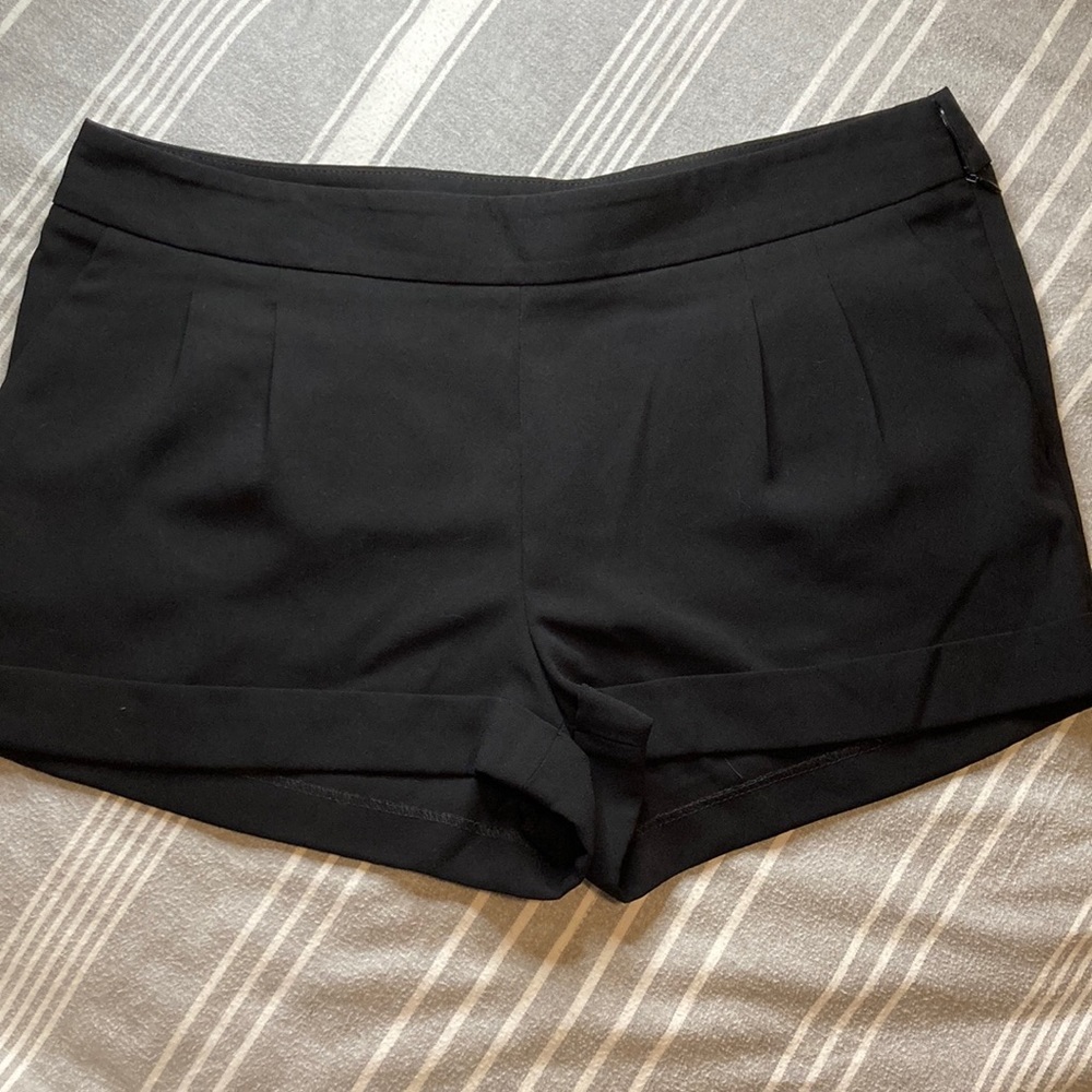 Express high waisted black dress shorts